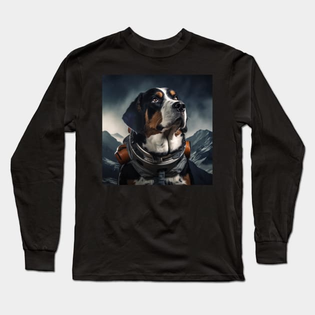 Astro Dog - Greater Swiss Mountain Dog Long Sleeve T-Shirt by Merchgard